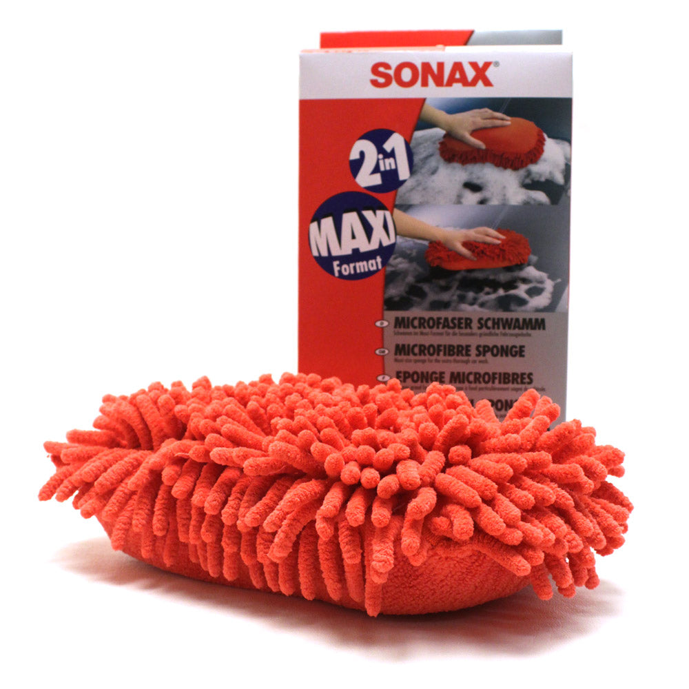 SONAX Microfiber Car Wash Sponge Red